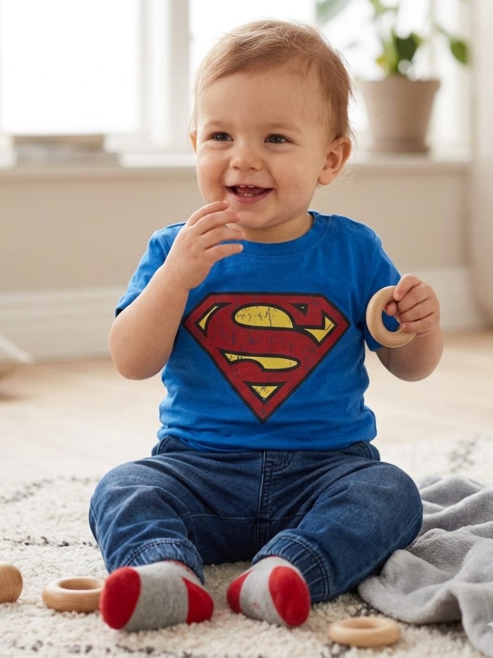 H&M Baby Boys DC Comics Superman Graphic Tee - Size 18-24 Months / 2T EUC